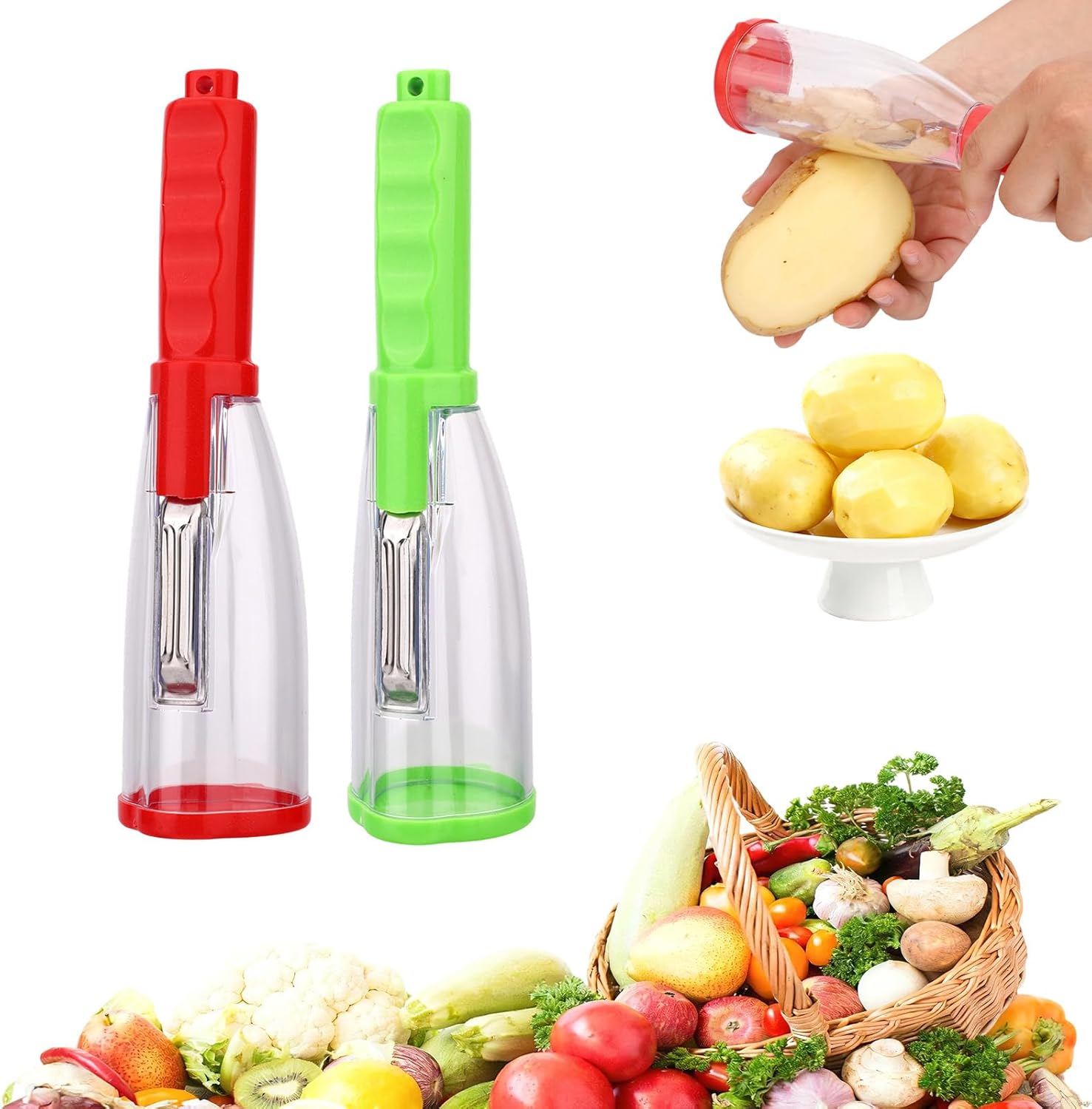 Pelador de Verduras con Contenedor Integrado - LO NECESITO YA