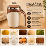 Taza Automezcladora Magnética USB C Acero 380ml