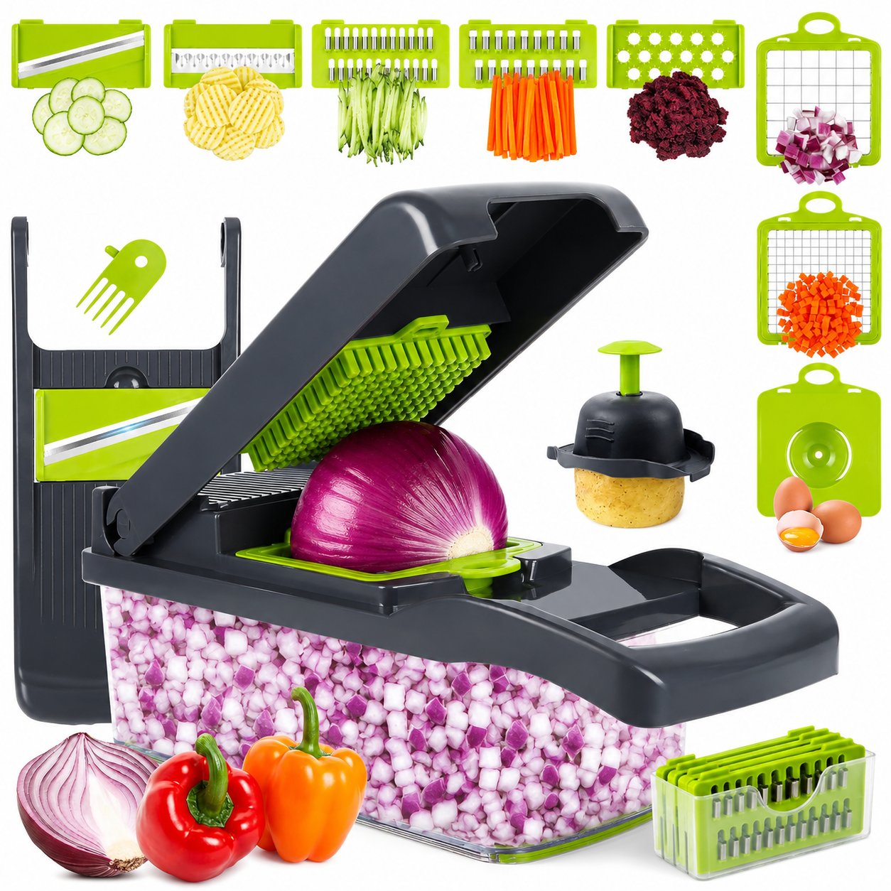 Picadora Cortadora De Verduras Multifunción 13 En 1
