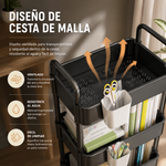 Carrito Organizador 4 Niveles Con Ruedas Multiuso
