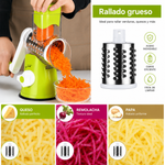 Rallador Giratorio Manual 3 En 1 Multifunción Cocina