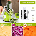 Rallador Giratorio Manual 3 En 1 Multifunción Cocina