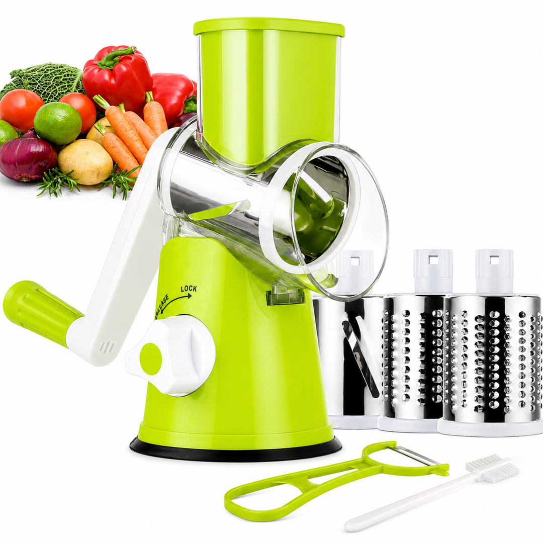 Rallador Giratorio Manual 3 En 1 Multifunción Cocina