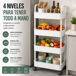 Carrito Organizador 4 Niveles Con Ruedas Multiuso