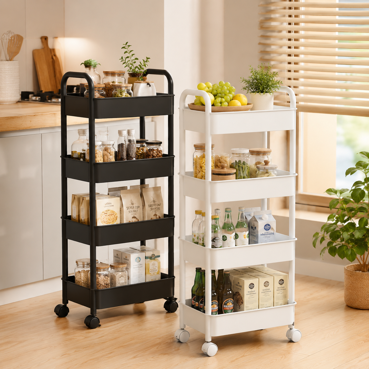 Carrito Organizador 4 Niveles Con Ruedas Multiuso
