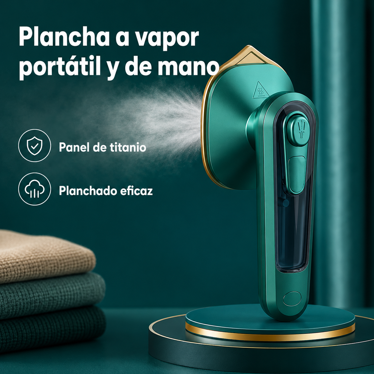 Mini Plancha 2 En 1 Con Vaporizador Portátil Ropa