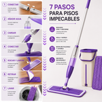 Mopa 360 Microfibra Con Spray Limpiador Piso Reutilizable