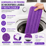 Mopa 360 Microfibra Con Spray Limpiador Piso Reutilizable
