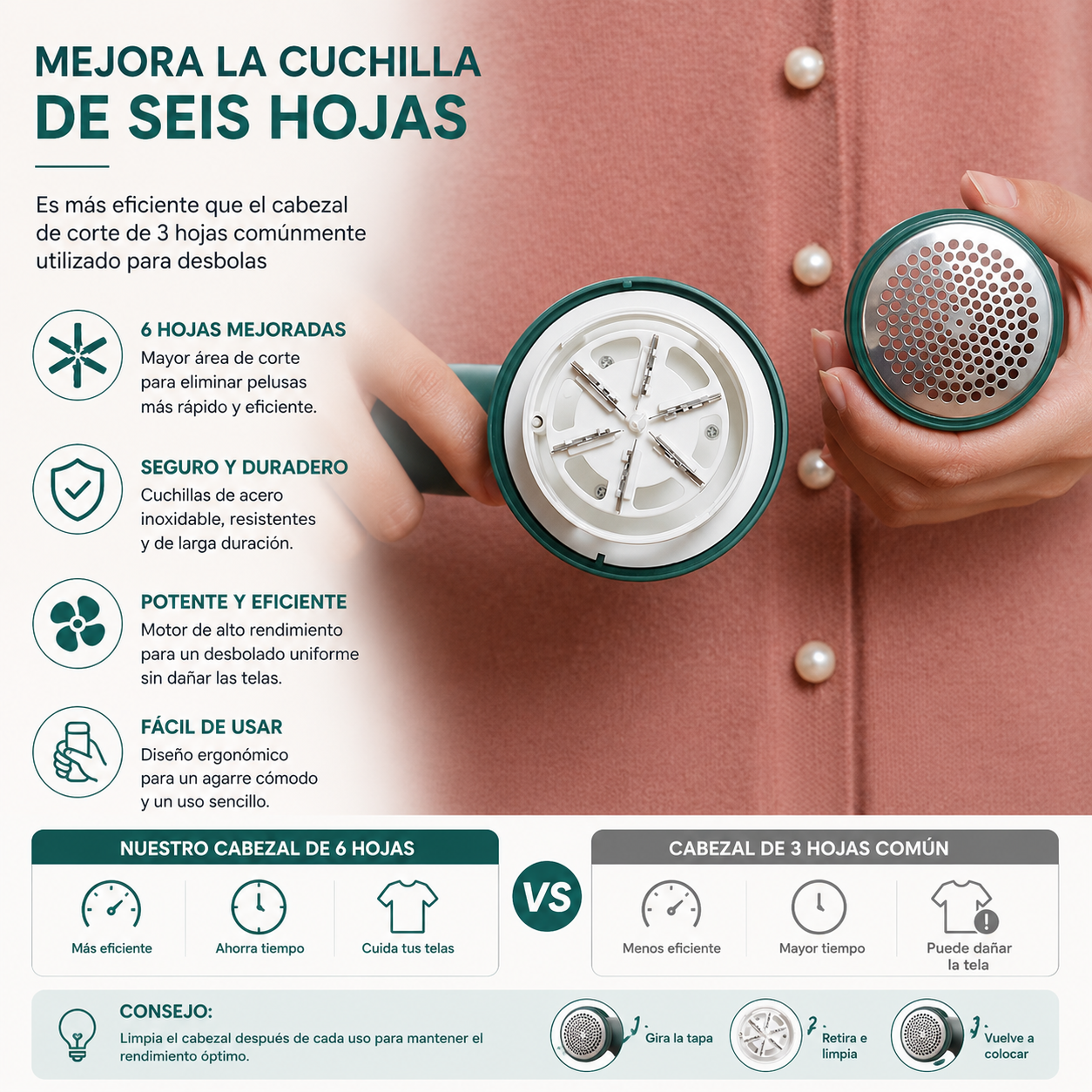 Quitapelusas Eléctrico Recargable Removedor Pelusas