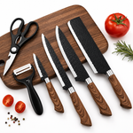 Set Cuchillos Chef 6 Piezas Pelador Y Tijeras