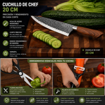 Set Cuchillos Chef 6 Piezas Pelador Y Tijeras