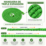 Manguera Extensible 15m Con Boquilla 7 Funciones