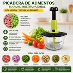 Picador Manual A Presión 3 Cuchillas Cocina