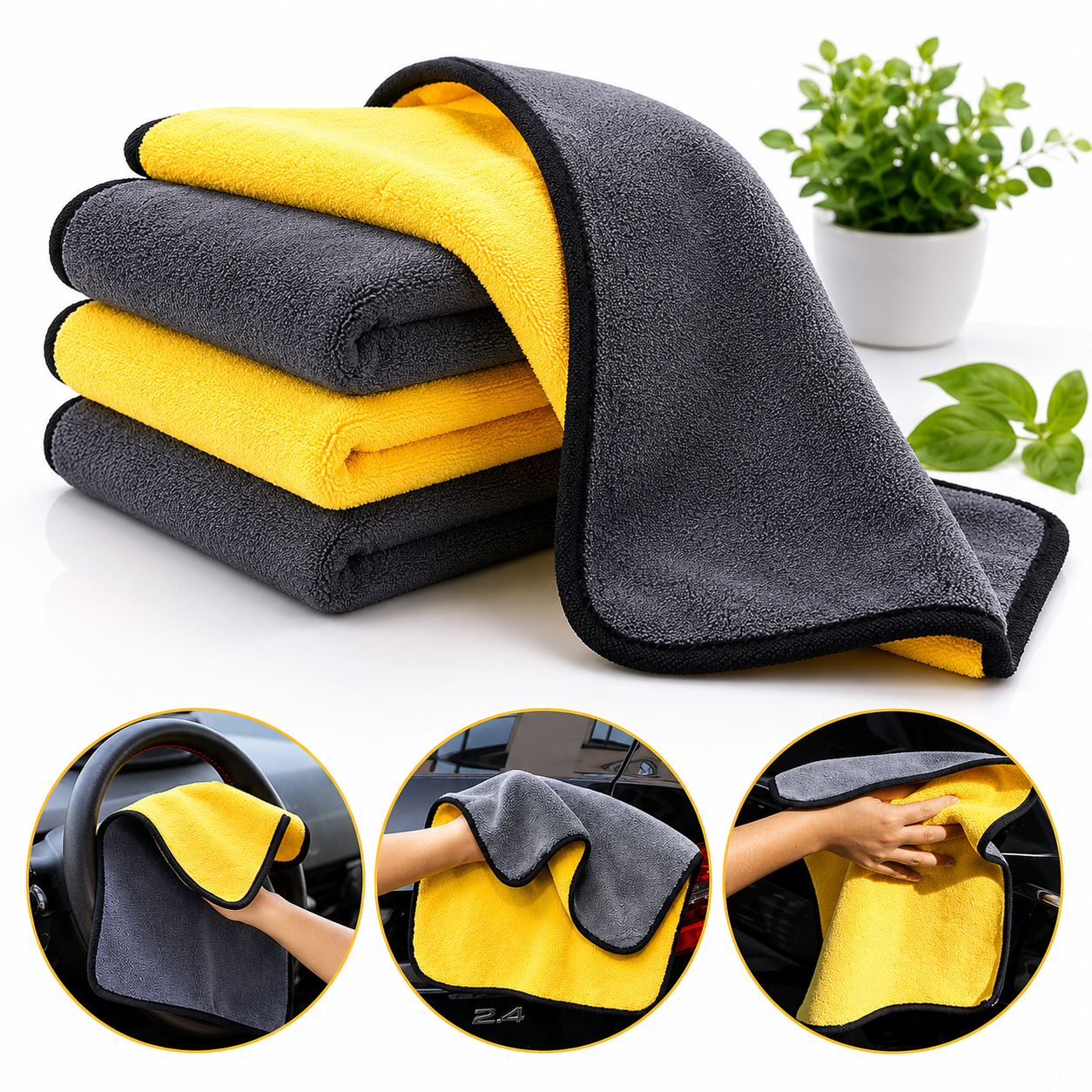 Set X3 Paño Microfibra Ultra Absorbente 30x40cm Limpieza