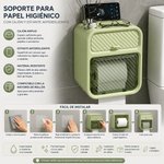 Soporte de Papel Higiénico con Cajón y Estante Antideslizante