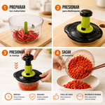 Picador Manual A Presión 3 Cuchillas Cocina