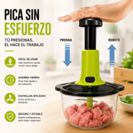 Picador Manual A Presión 3 Cuchillas Cocina