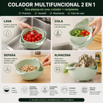 Colador Giratorio Doble Capa Escurridor Cocina