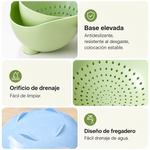 Colador Giratorio Doble Capa Escurridor Cocina