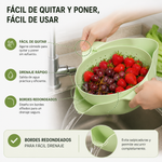 Colador Giratorio Doble Capa Escurridor Cocina