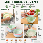 Colador Giratorio Doble Capa Escurridor Cocina