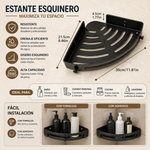 Set X2 Estante Organizador Baño Esquinero Moderno Multiuso