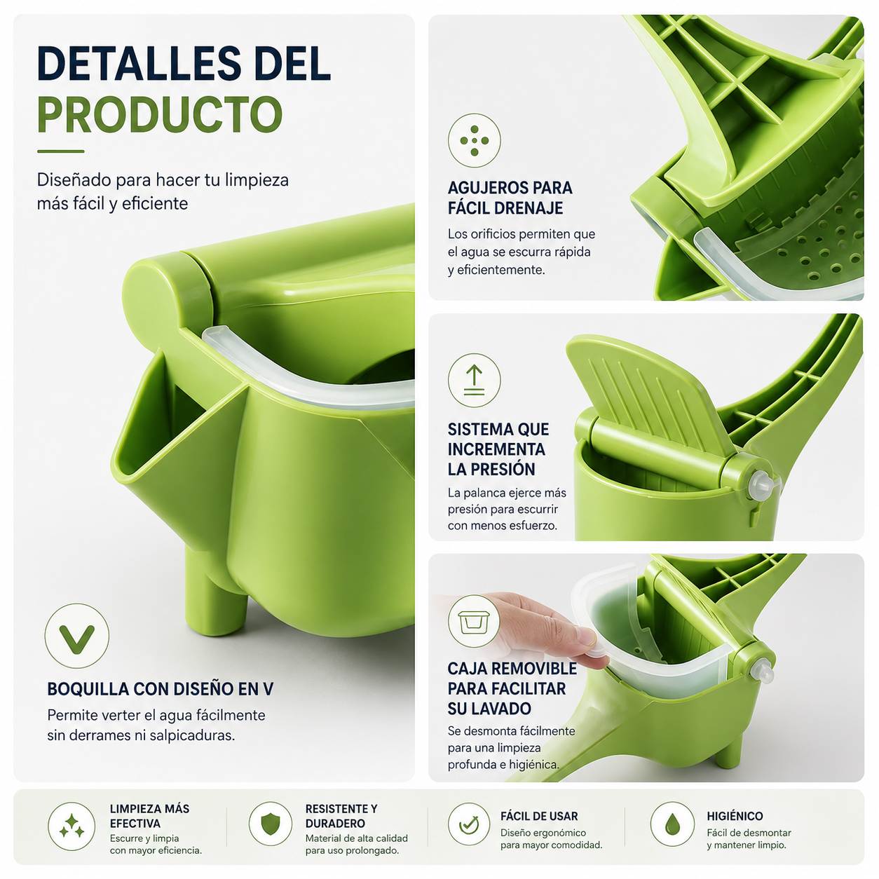 Exprimidor Manual Jugos Frutas Cocina Portátil