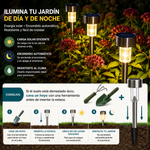 Luces Solares Jardín LED Estaca Exterior Impermeable