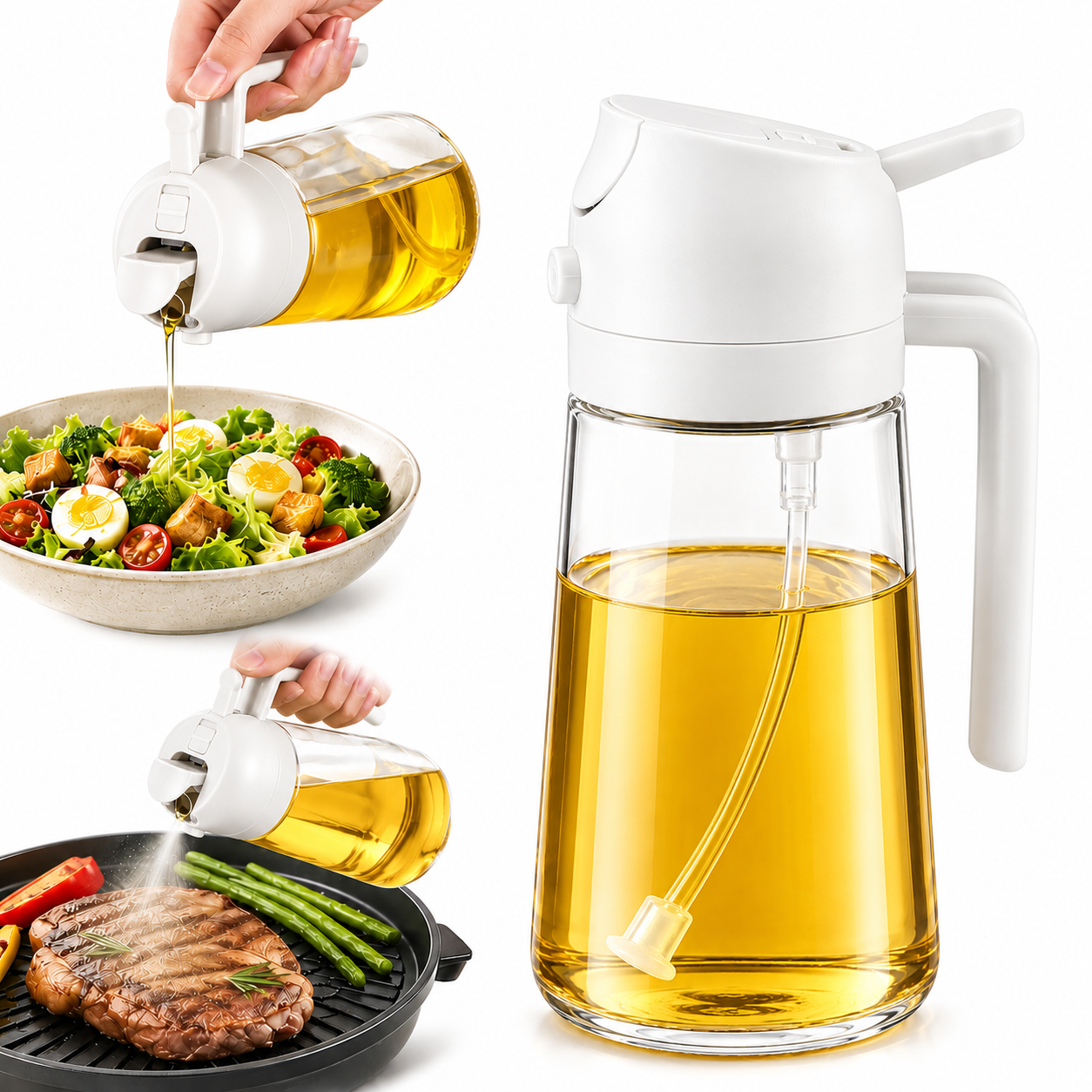 Rociador De Aceite 2 En 1 Pulverizador Cocina Spray