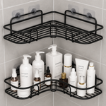 Set X2 Estante Esquinero Baño Acero Inox Rejilla
